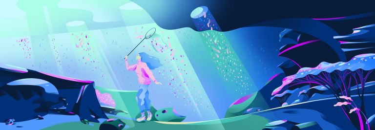 illustration Chasse magique sous les lumières éthérées